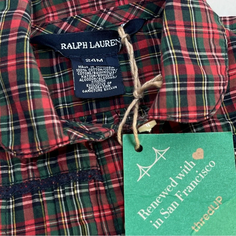 RALPH LAUREN plaid holiday dress 24mo